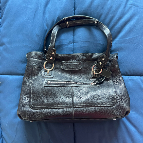 Coach | Black Leather Satchel Bag - Picture 1 of 12